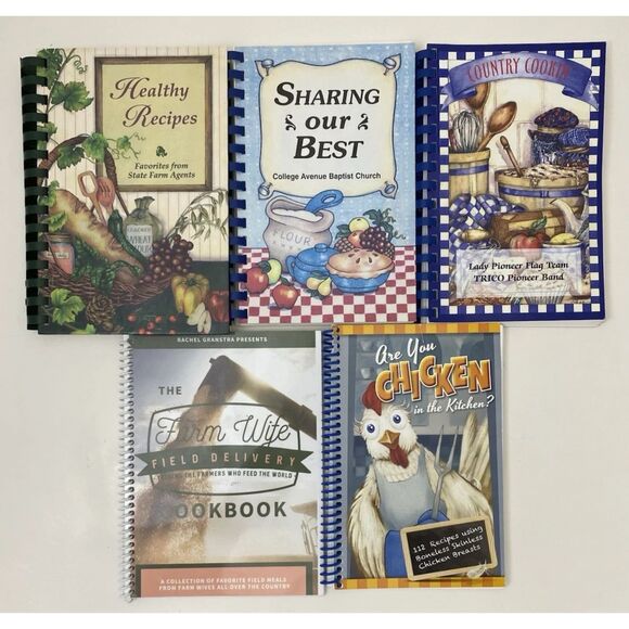 Lot Of 5 Cookbooks-Ring/Wire/spiral - Picture 1 of 16